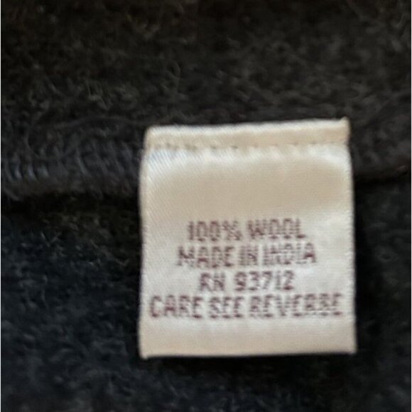 Tinu & Stu 100% Wool Shawl Collar Wrap Sweater Women's Size Large Metallic Trim - Picture 11 of 11